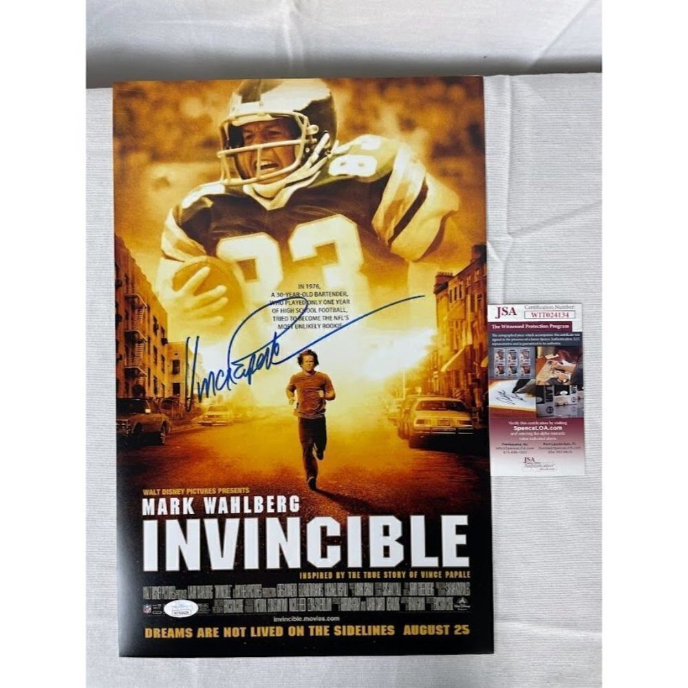 Vince Papale signed autographed Invincible movie poster Eagles JSA #WIT024134